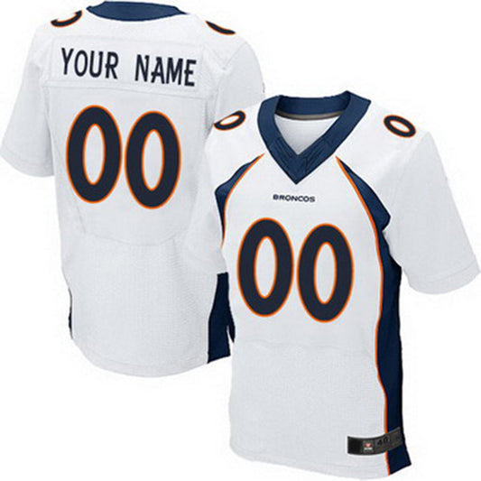 Custom D.Broncos 2013 White Elite Jersey Stitched Jersey American Football Jerseys