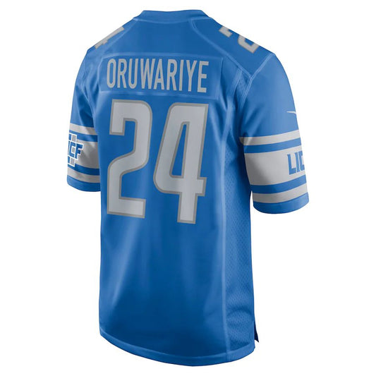 D.Lions #24 Amani Oruwariye Blue Game Jersey Stitched American Football Jerseys