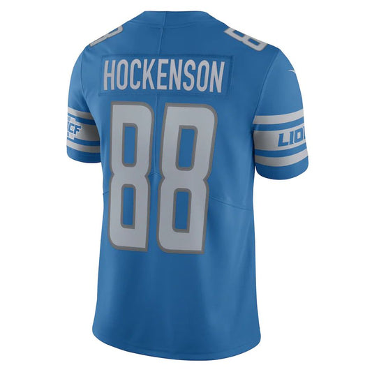 D.Lions #88 T.J. Hockenson Blue Vapor Limited Jersey Stitched American Football Jerseys