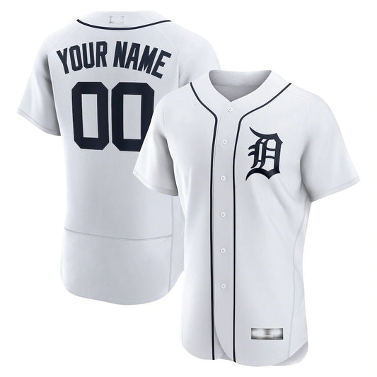 Baseball Jerseys Custom Detroit Tigers White Official Authentic Custom Jersey