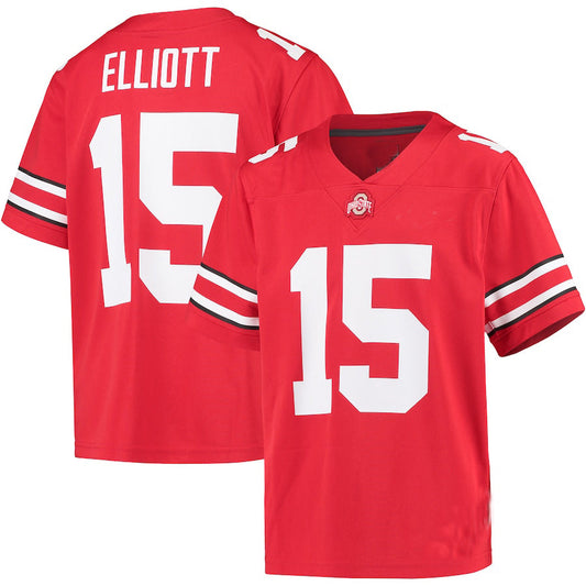 O.State Buckeyes #15 Ezekiel Elliott  Alumni Jersey Scarlet Football Jersey Stitched American College Jerseys