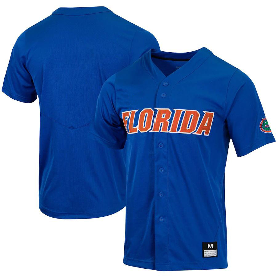 F.Gators Replica Full-Button Baseball Jersey Royal Stitched American College Jerseys