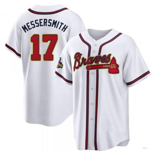 Atlanta Braves #17 Andy Messersmith  Gold White 2022 Program Jersey Stitches Baseball Jerseys