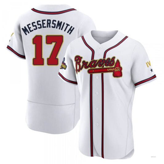 Atlanta Braves #17 Andy Messersmith Gold White 2022 Program Jersey Stitches Baseball Jerseys