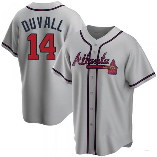 Atlanta Braves #14 Adam Duvall Gray Road Jersey Stitches Baseball Jerseys