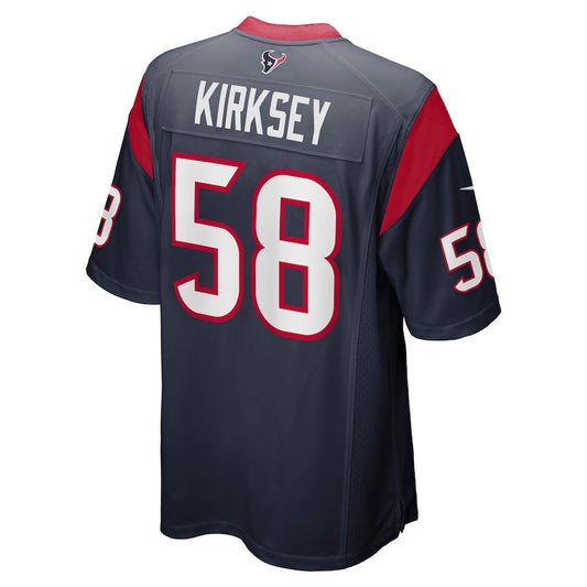 H.Texans #58 Christian Kirksey Navy Game Jersey Stitched American Football Jerseys