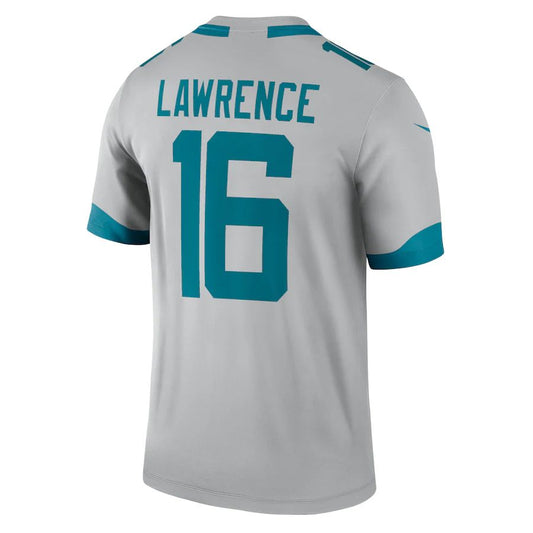 J.Jaguars #16 Trevor Lawrence Silver Inverted Legend Jersey Stitched American Football Jerseys