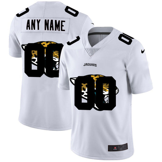 Custom J.Jaguars White Team Big Logo Vapor Untouchable Limited Jersey Stitched American Football Jerseys