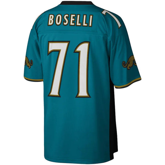 J.Jaguars #71 Tony Boselli Mitchell & Ness Legacy Replica Jersey - Teal Stitched American Football Jerseys