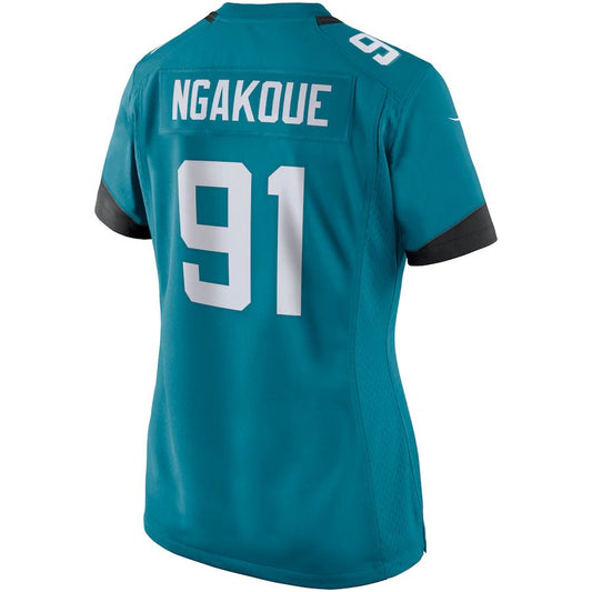 J.Jaguars #91 Yannick Ngakoue Teal Game Jersey Stitched American Football Jerseys