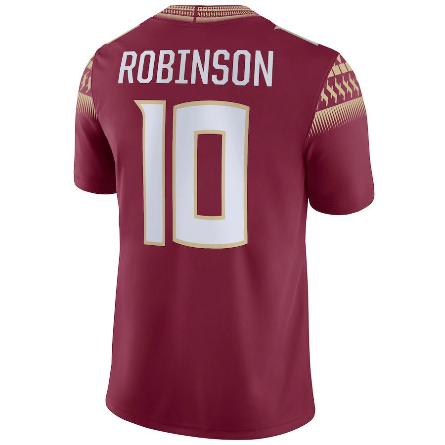 F.State Seminoles #10 Jammie Robinson NIL Replica Football Jersey Garnet Stitched American College Jerseys