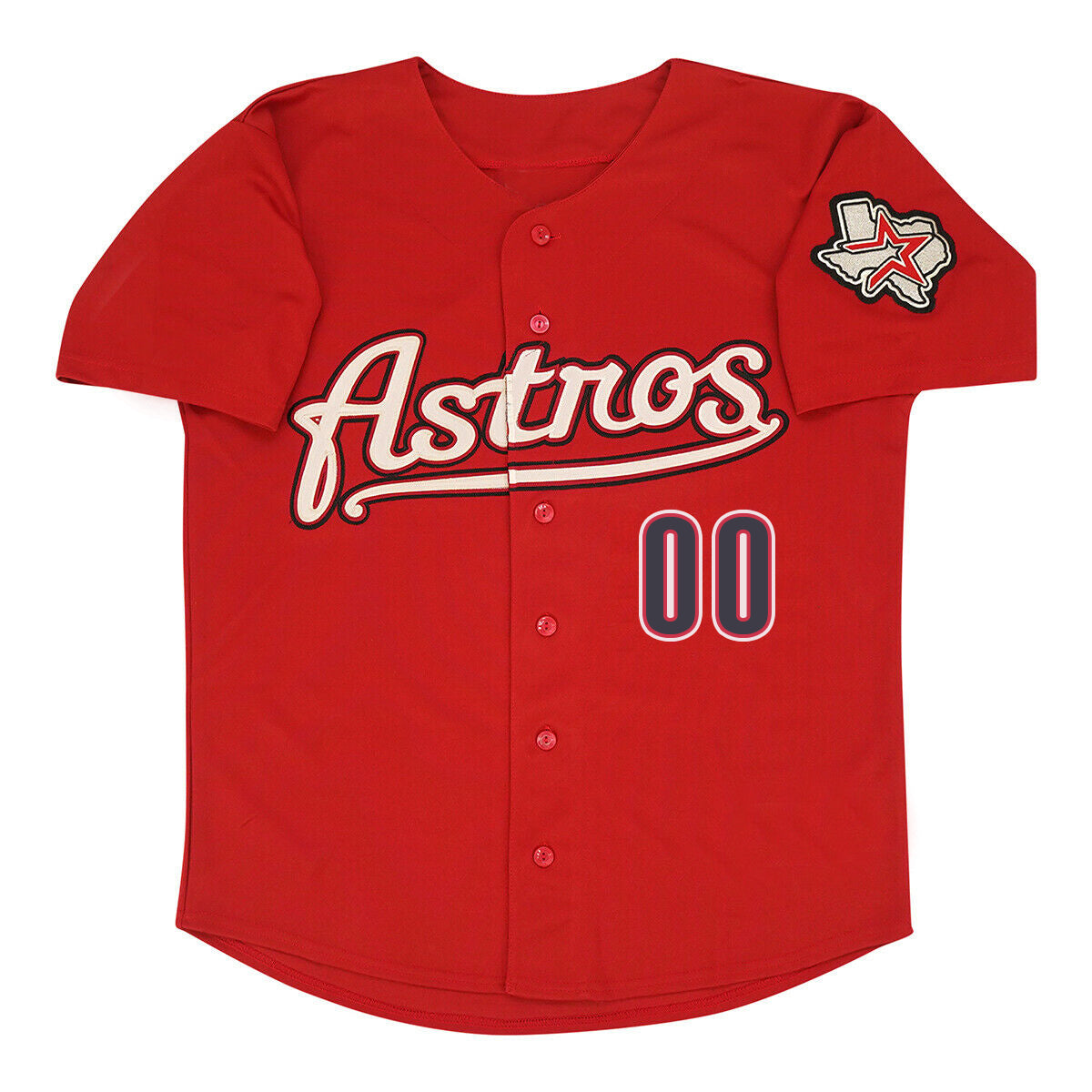 Custom Houston Astros 2012 Red Men's Jersey Stitched