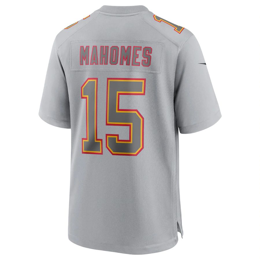 KC.Chiefs #15 Patrick Mahomes Gray Atmosphere Fashion Game Jersey Stitched American Football Jerseys