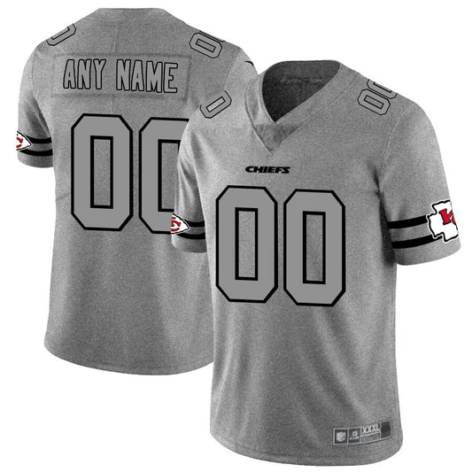 Custom KC.Chiefs 2019 Gray Gridiron Gray Vapor Untouchable Limited Jersey American Stitched Jersey Football Jerseys