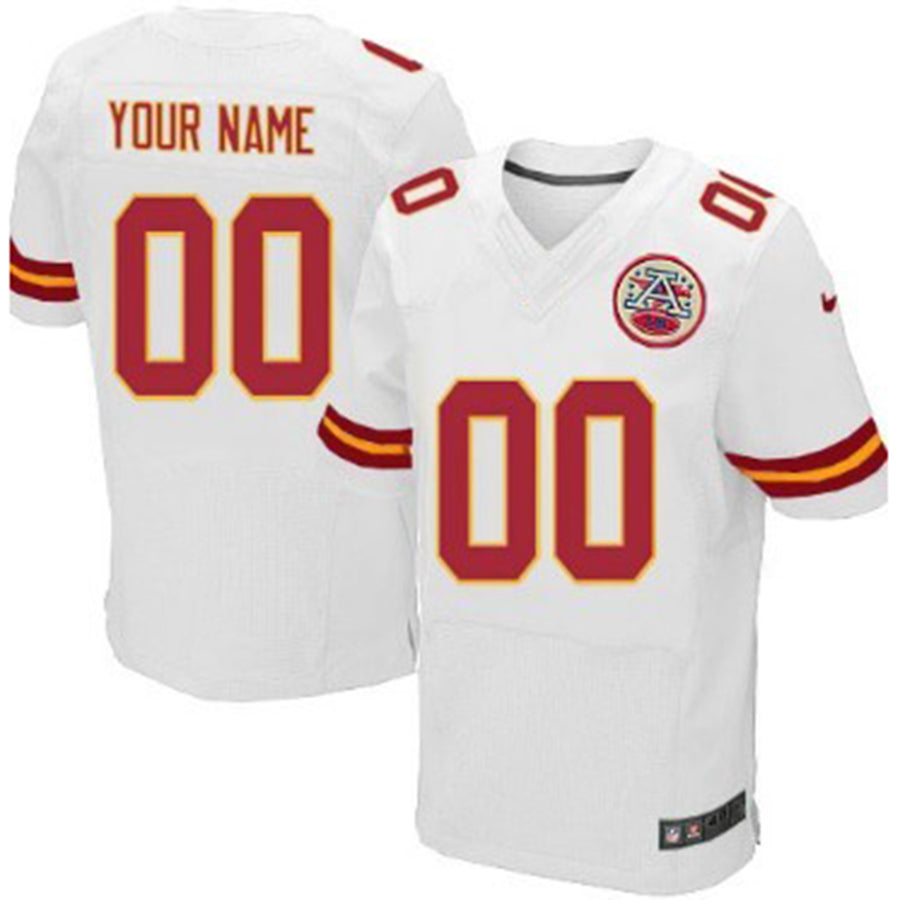 Custom KC.Chiefs White Elite Jersey American Stitched Jersey Football Jerseys