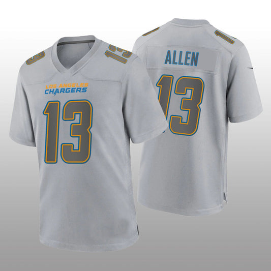 LA.Chargers #13 Keenan Allen Gray Atmosphere Game Jersey Stitched American Football Jerseys