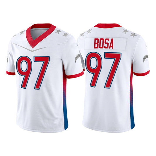 LA.Chargers #97 Joey Bosa 2022 White Pro Bowl Stitched Jersey American Football Jerseys