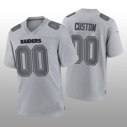 Custom LV.Raiders Gray Atmosphere Game Jersey  Stitched American Football Jerseys