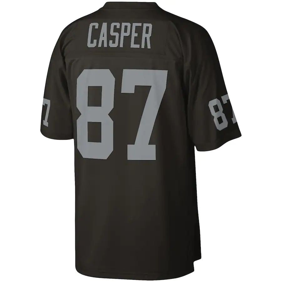 LV. Raiders #87 Dave Casper Mitchell & Ness Black 1976 Legacy Replica Jersey Stitched American Football Jerseys