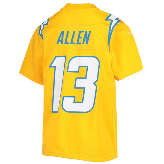 LA.Chargers #13 Keenan Allen Gold Inverted Team Game Jersey Stitched American Football Jerseys