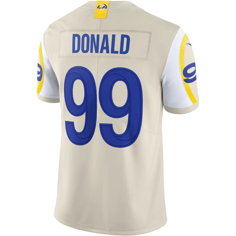 LA.Rams #99 Aaron Donald Bone Vapor Limited Jersey Stitched American Football Jersey