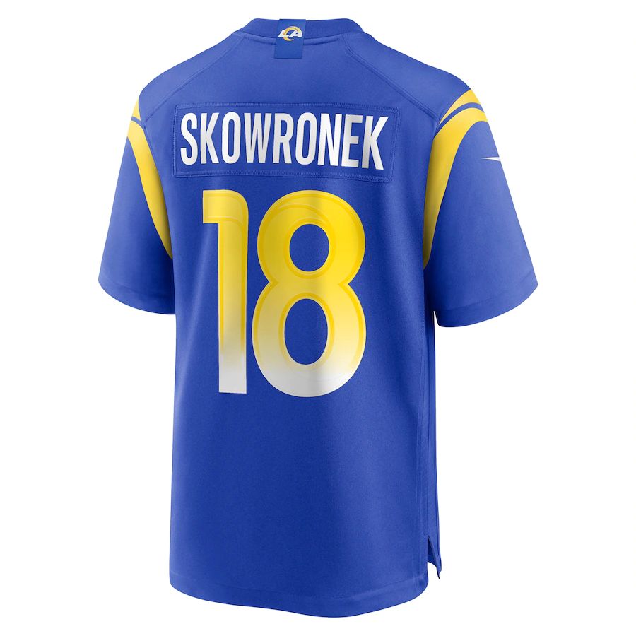 LA.Rams #18 Ben Skowronek Royal Game Jersey Stitched American Football Jerseys