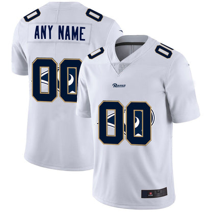 Custom LA.Rams White Team Big Logo Vapor Untouchable Limited Jersey American Stitched Jersey Football Jerseys