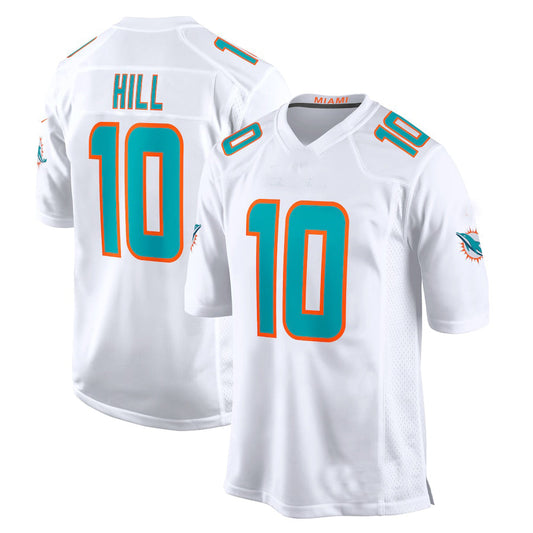 M.Dolphins #10 Tyreek Hill White Game Jersey Stitched American Football Jerseys