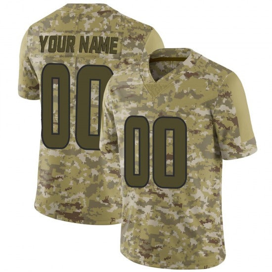 Custom LA.Rams Stitched Camo Limited 2022 Salute To Service Football Jerseys 2022 Super Bowl LVI