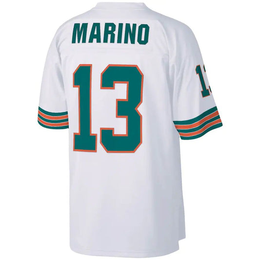 M.Dolphins #13 Dan Marino Mitchell & Ness White 1984 Legacy Replica Jersey Stitched American Football Jerseys