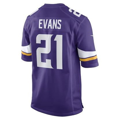 MN.Vikings #21 Akayleb Evans Purple Game Player Jersey Stitched American Football Jerseys