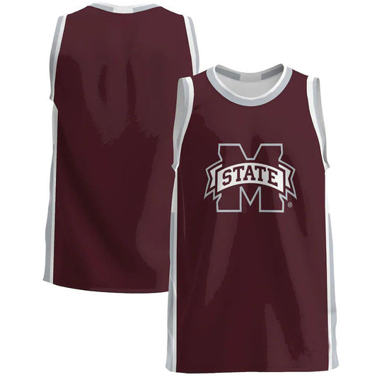 M.State Bulldogs Maroon Basketball Jersey Stitched American College Jerseys