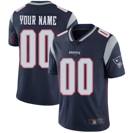 Custom NE.Patriots Home Navy Blue Customized Vapor Untouchable Limited Jersey Stitched American Football Jerseys