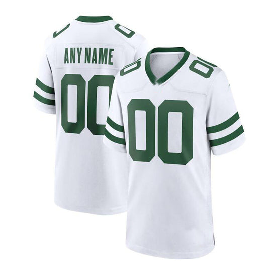 Custom NY.Jets White Legacy Game Jersey American Stitched Jersey Football Jerseys