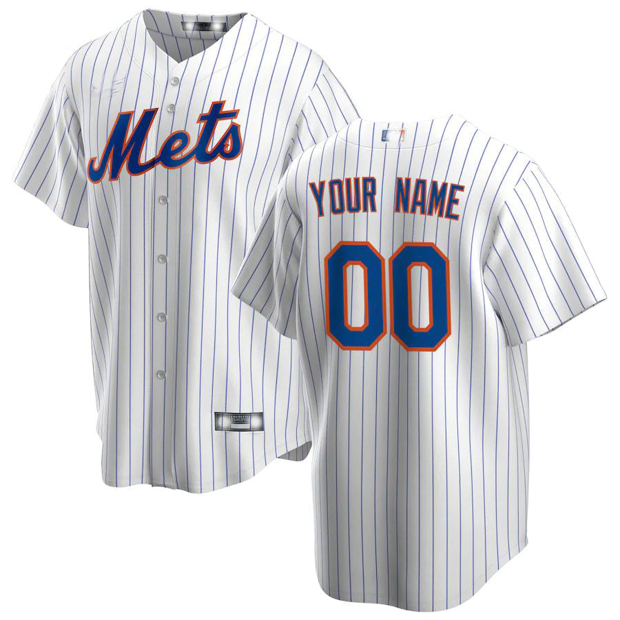 Baseball Jerseys Custom New York Mets White Home Replica Custom Jersey