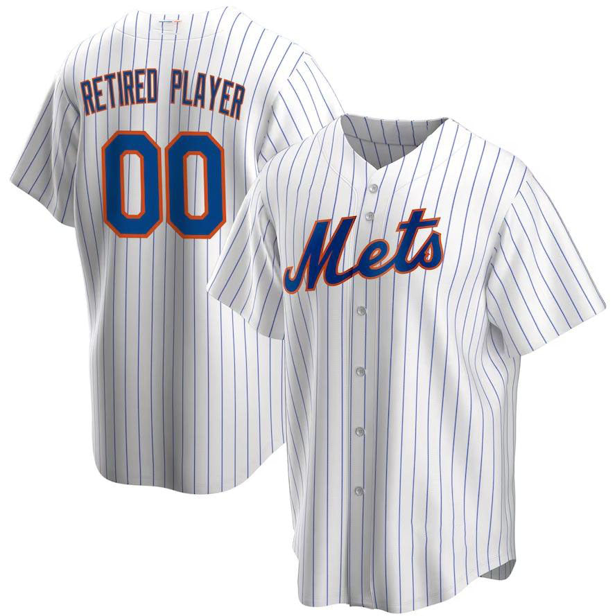 Custom New York Mets White Home Replica Custom Jersey Baseball Jerseys