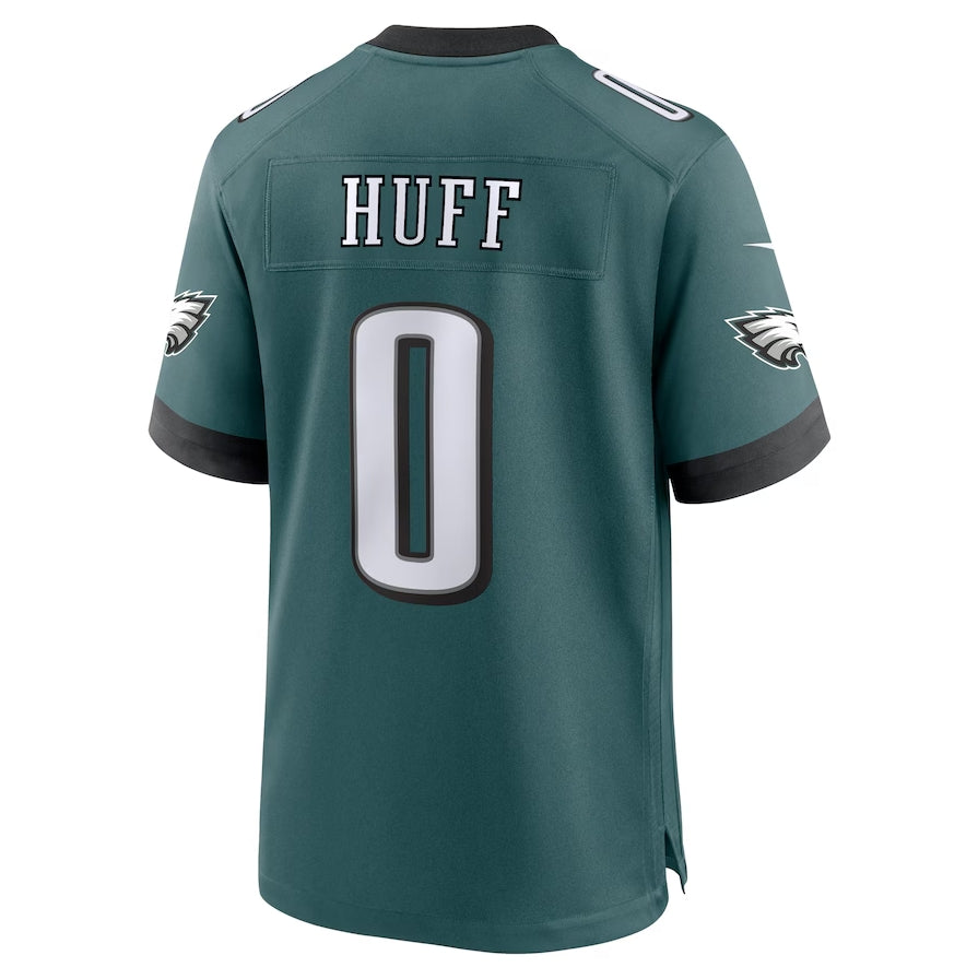 P.Eagles #0 Bryce Huff Game Player Jersey - Midnight Green Stitched American Football Jerseys