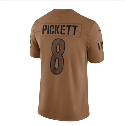 P.Steelers #8 Kenny Pickett Brown 2023 Salute To Service Limited Jersey Stitched American Football Jerseys