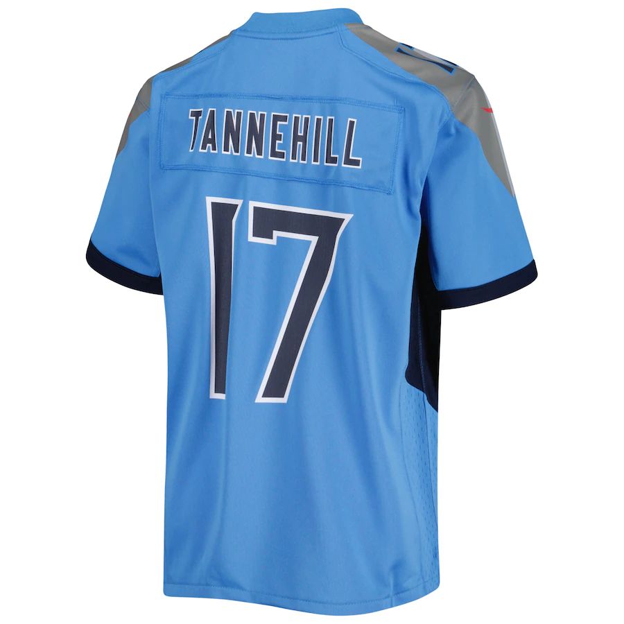 T.Titans #17 Ryan Tannehill Game Jersey  Light Blue Stitched American Football Jerseys