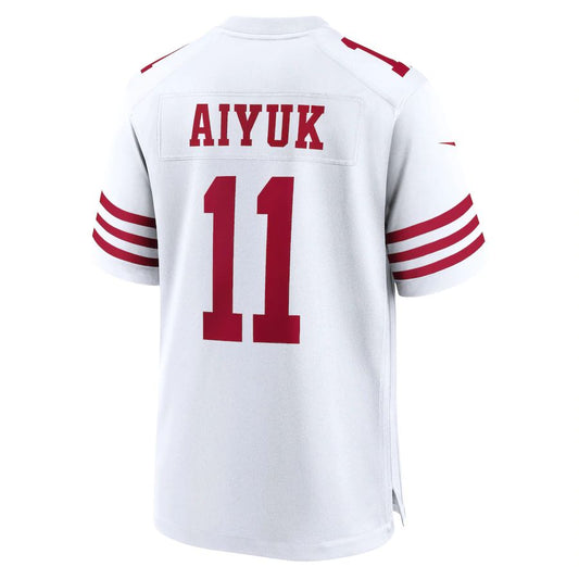 SF.49ers #11 Brandon Aiyuk White Player Game Jersey Stitched American Football Jerseys