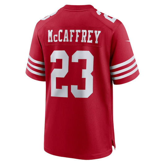 SF.49ers #23 Christian McCaffrey Scarlet Game Player Jersey Stitched American Football Jerseys