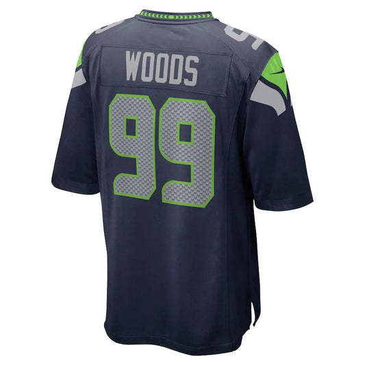 S.Seahawks #99 Al Woods College Navy Game Player Jersey Stitched American Football Jerseys