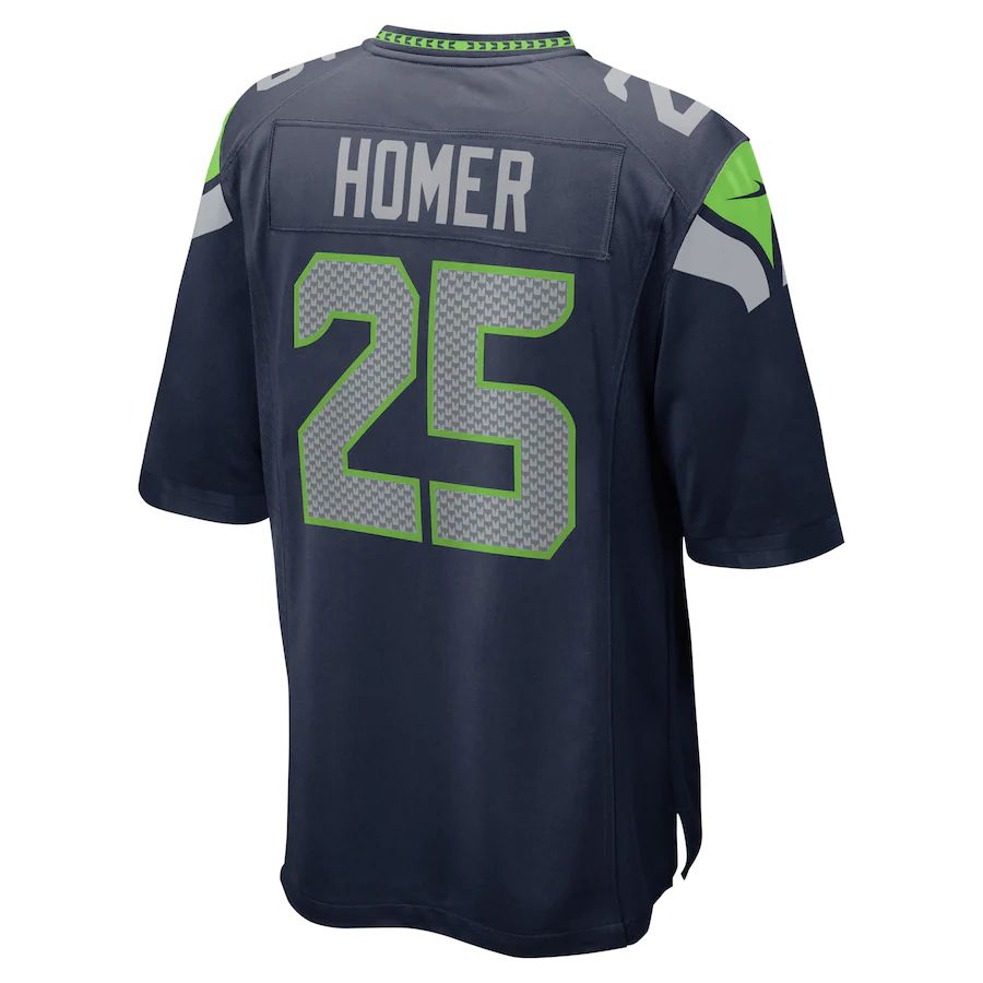 S.Seahawks #25 Travis Homer College Navy Game Jersey Stitched American Football Jerseys