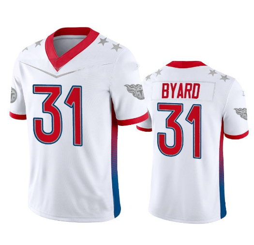 T.Titans #31 Kevin Byard 2022 White Pro Bowl Stitched Jersey American Football Jerseys