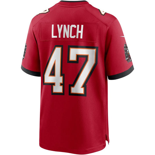 TB.Buccaneers #47 John Lynch  Red Game Retired Player Jersey Stitched American Football Jerseys