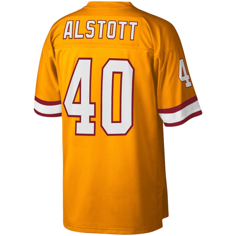 TB.Buccaneers #40 Mike Alstott Mitchell & Ness Orange Big & Tall 1996 Retired Player Replica Jersey Stitched American Football Jerseys