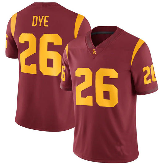 U.Trojans #26 Travis Dye NIL Replica Football Jersey Cardinal Stitched American College Jerseys