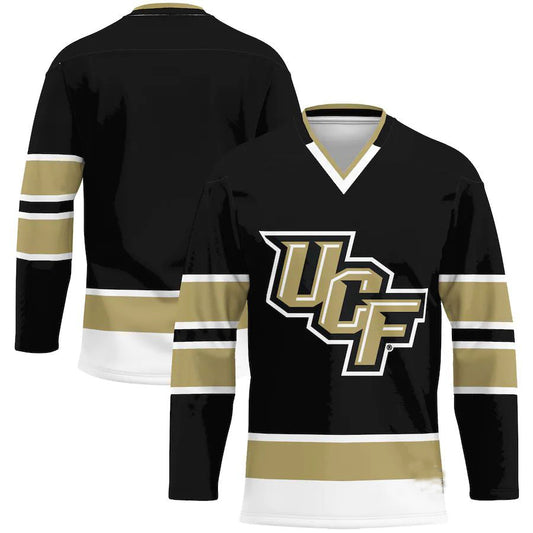 U.Knights Hockey Jersey  Black Stitched American College Jerseys