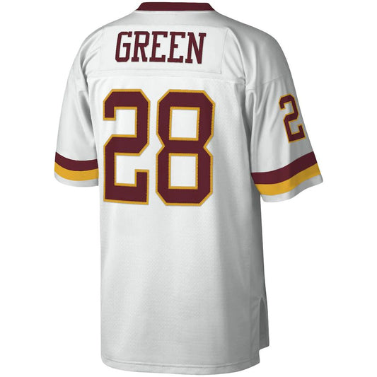 W.Football Team #28 Darrell Green Mitchell & Ness White Legacy Replica Jersey Stitched American Football Jerseys