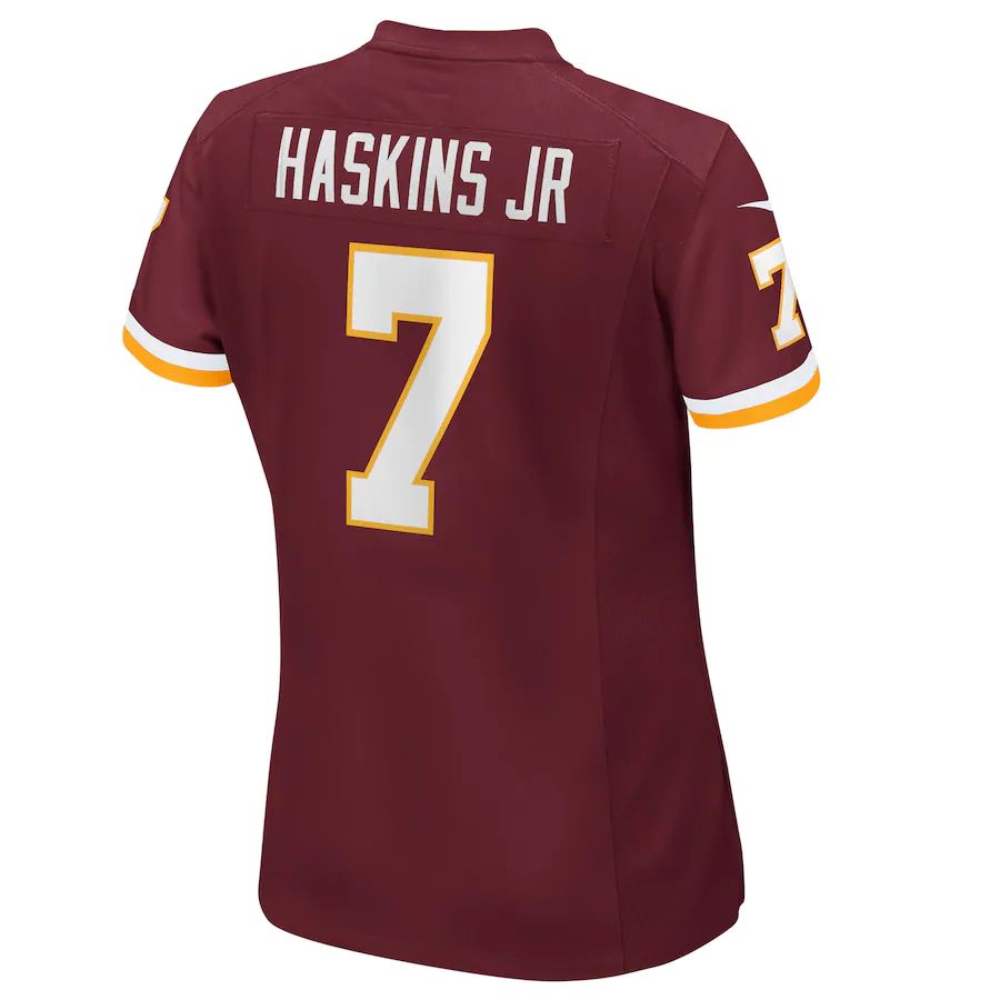 W.Football Team #7 Dwayne Haskins Burgundy Game Jersey Stitched American Football Jerseys